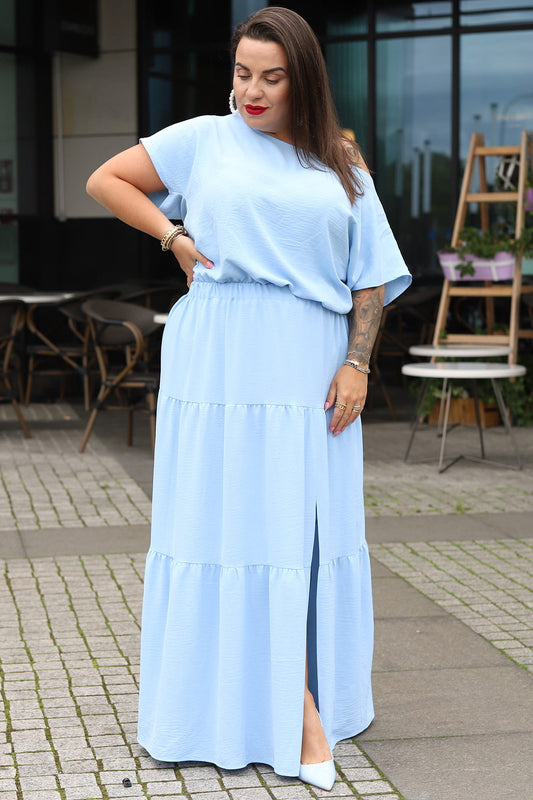 P445/38/40-1-Summer skirt to set with long opening on the leg LUNA blue-1