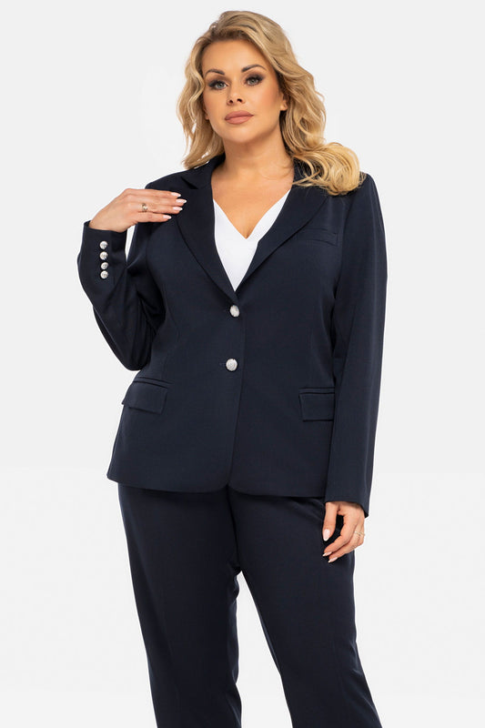 X305/38-1-Elegant waist jacket PABLO navy blue-1