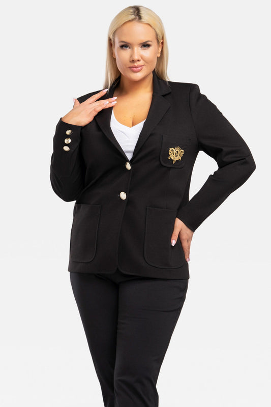 X310/38-1-Elegant waist jacket with decorative applique WITO black-1